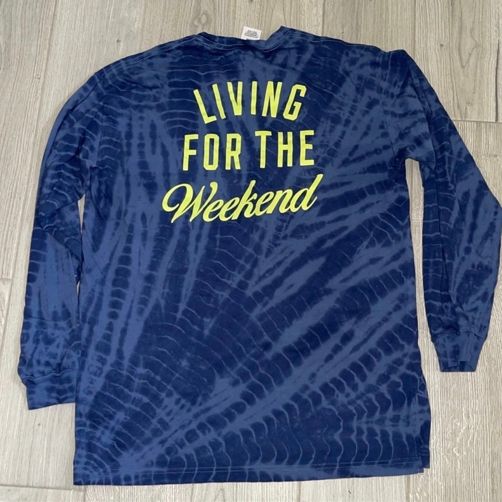 NEW VS PINK Long Sleeve Tie Dye Tee Shirt 💙💛💚